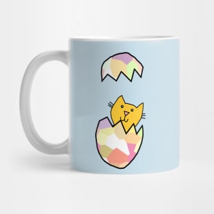 Cute Cat Popping Out of Funny Easter Egg Mug